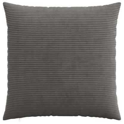 Cushion Cover 2 pcs HEERLEN Dark Grey 80 x 80 cm Corduroy