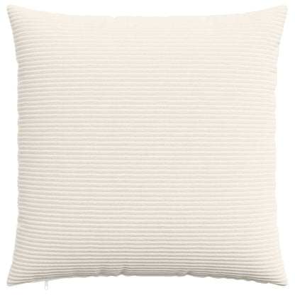 Cushion Cover 2 pcs HEERLEN Cream 80 x 80 cm Corduroy