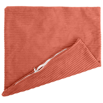 Cushion Cover 2 pcs HEERLEN Red Orange 80 x 80 cm Corduroy