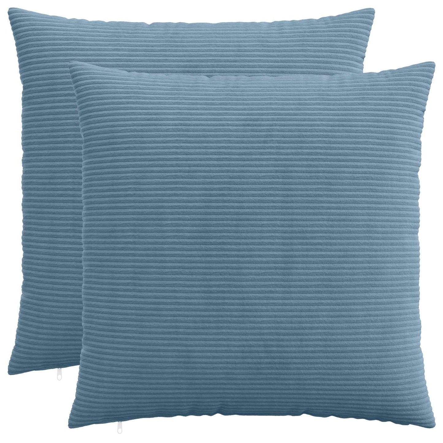 Cushion Cover 2 pcs HEERLEN Blue 80 x 80 cm Corduroy