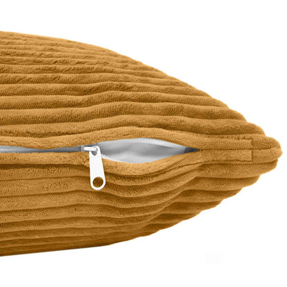 Cushion Cover 2 pcs HEERLEN Yellow 80 x 80 cm Corduroy