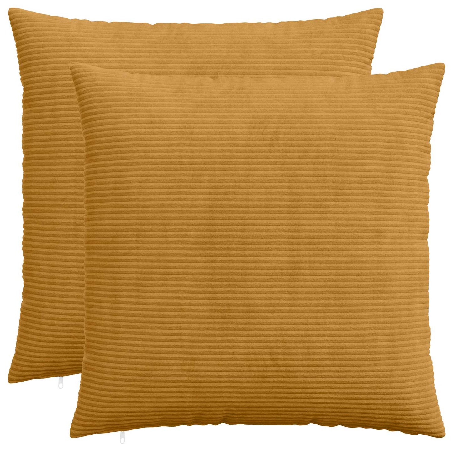 Cushion Cover 2 pcs HEERLEN Yellow 80 x 80 cm Corduroy