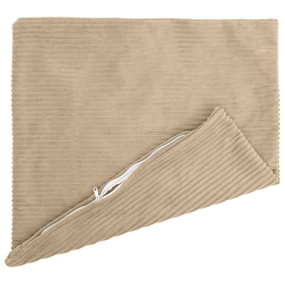 Cushion Cover 6 pcs HEERLEN Taupe 80 x 80 cm Corduroy