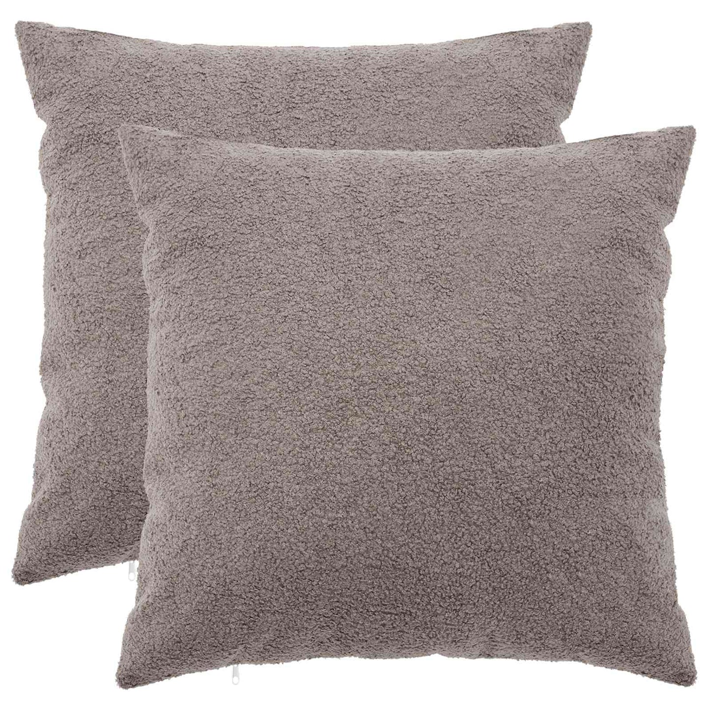 Cushion Cover 2 pcs HEERLEN Light Grey 80 x 80 cm Bouclé