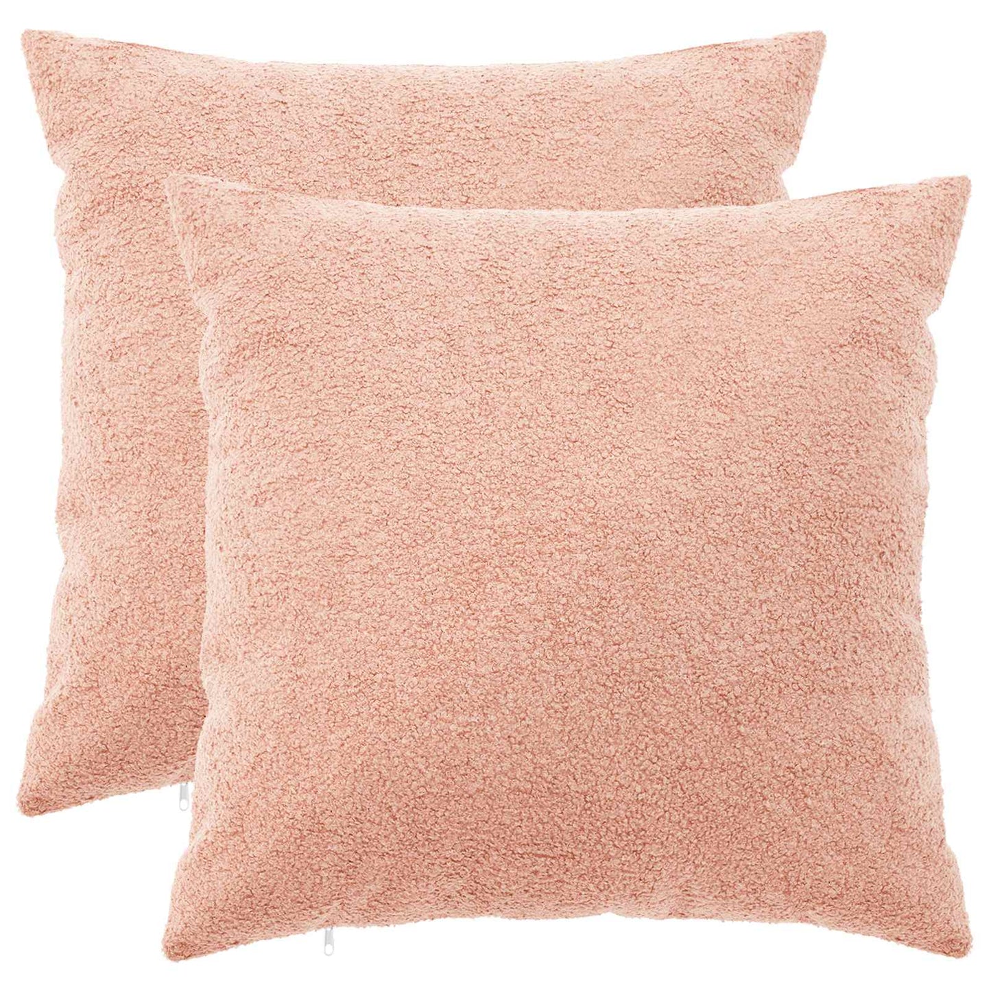 Cushion Cover 2 pcs HEERLEN Pink 80 x 80 cm Bouclé