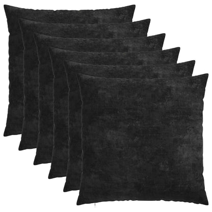Cushion Cover 6 pcs HEERLEN Anthracite 80 x 80 cm