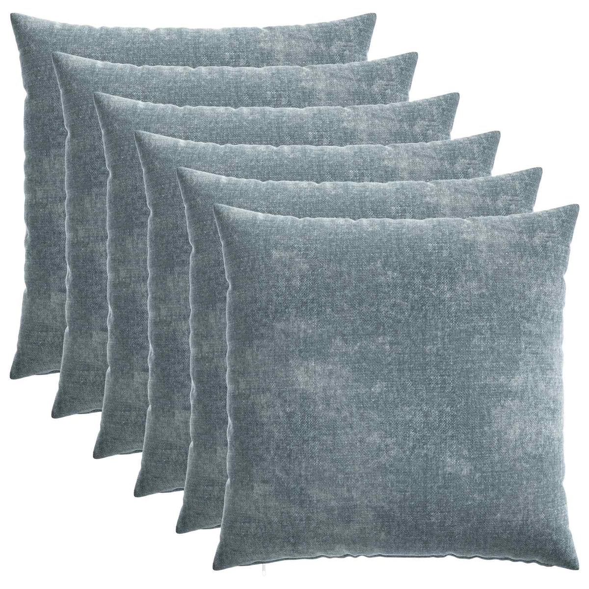 Cushion Cover 6 pcs HEERLEN Light Blue 80 x 80 cm