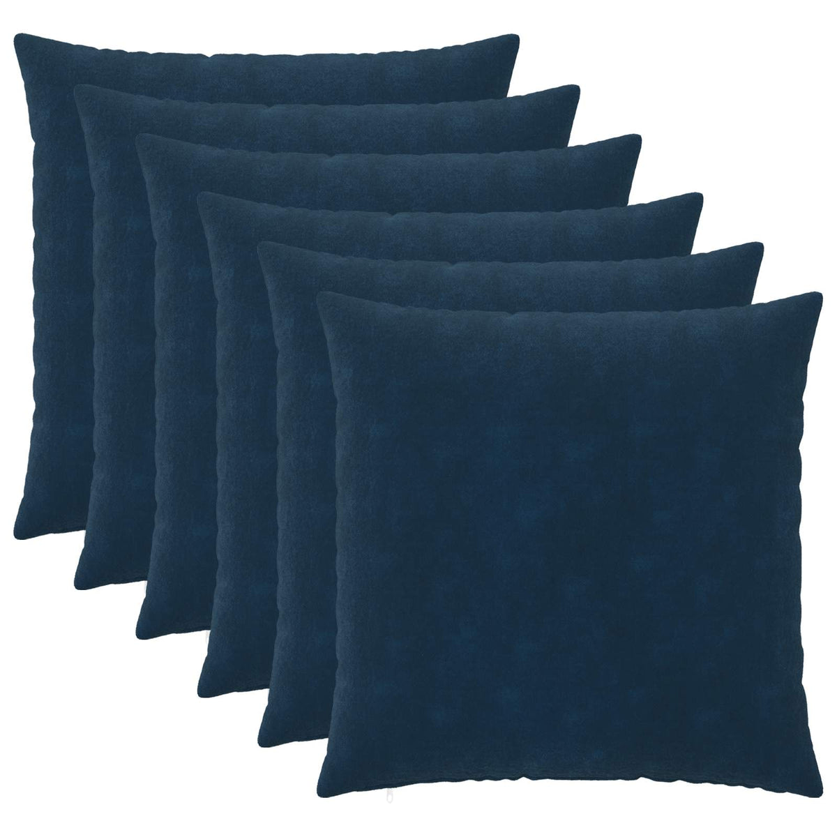 Cushion Cover 6 pcs HEERLEN Blue 80 x 80 cm Microfiber Fleece