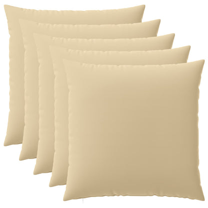 Cushion Cover 6 pcs HEERLEN Beige 80 x 80 cm Polyester