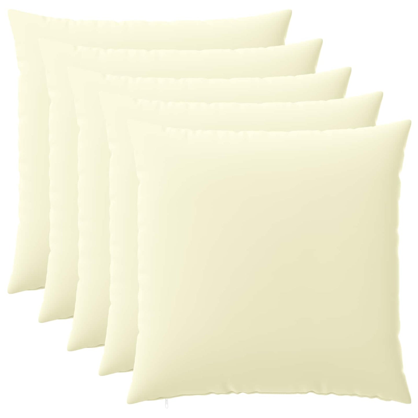 Cushion Cover 6 pcs HEERLEN Cream 80 x 80 cm Polyester