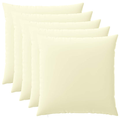 Cushion Cover 6 pcs HEERLEN Cream 80 x 80 cm Polyester