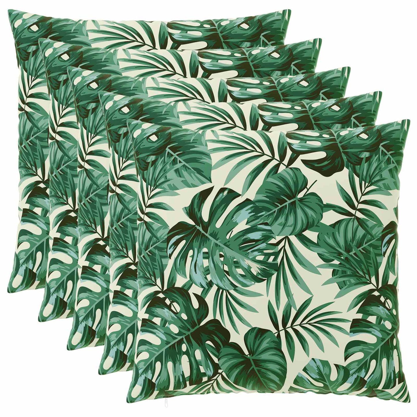 Cushion Cover 6 pcs HEERLEN Leaf Pattern 80 x 80 cm Polyester