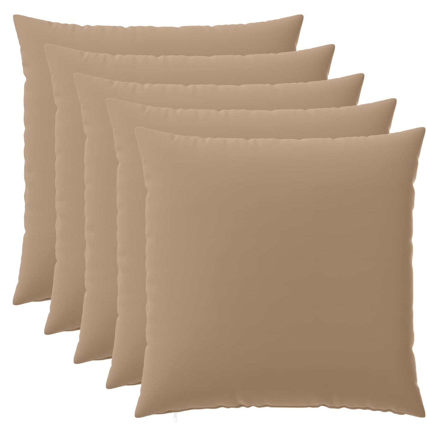 Cushion Cover 6 pcs HEERLEN Taupe 80 x 80 cm Polyester
