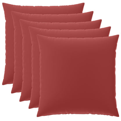 Cushion Cover 6 pcs HEERLEN Wine Red 80 x 80 cm Polyester