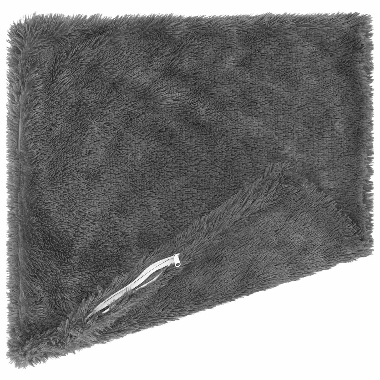 Cushion Cover 2 pcs HEERLEN Light Grey 80 x 80 cm PV Fleece