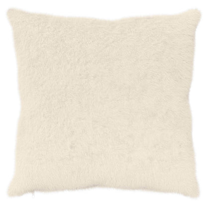 Cushion Cover 2 pcs HEERLEN White 80 x 80 cm Faux Rabbit Fur