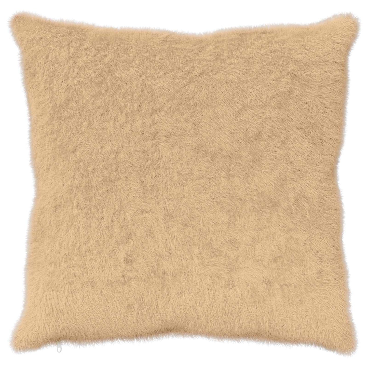 Cushion Cover 2 pcs HEERLEN Cream 80 x 80 cm Faux Rabbit Fur