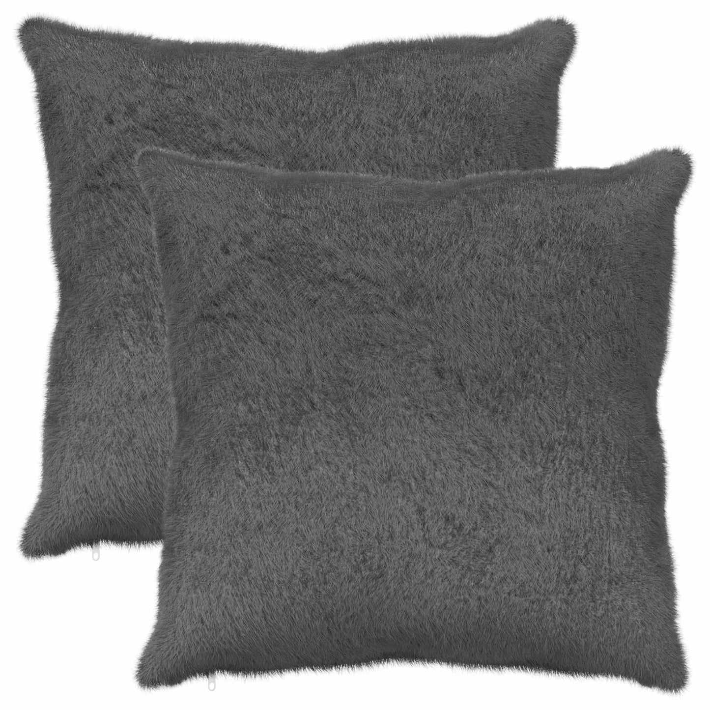 Cushion Cover 2 pcs HEERLEN Dark Grey 80 x 80 cm