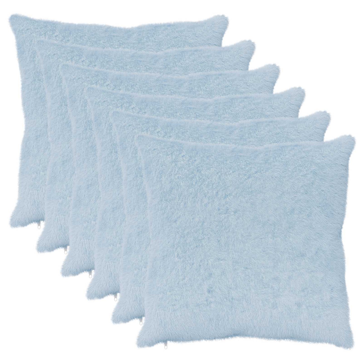 Cushion Cover 6 pcs HEERLEN Light Blue 80 x 80 cm
