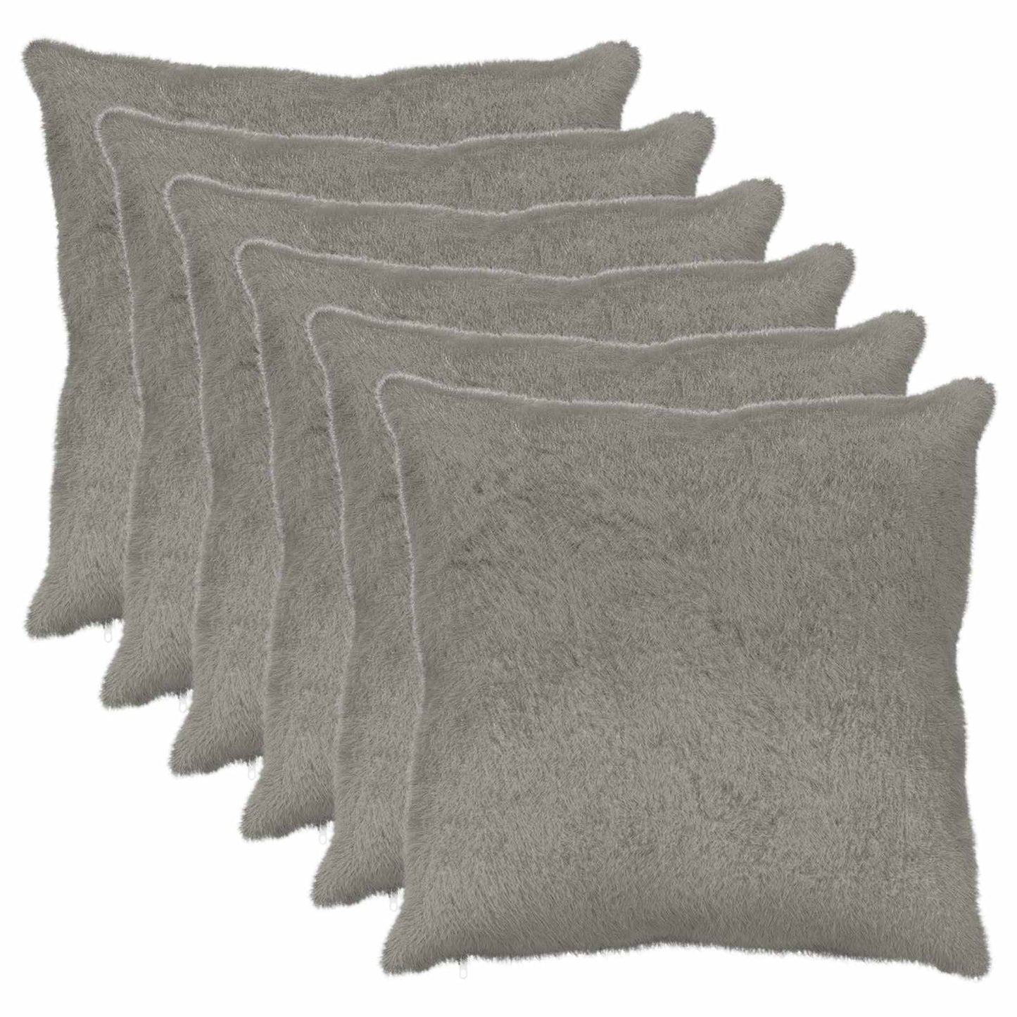 Cushion Cover 6 pcs HEERLEN Light Grey 80 x 80 cm