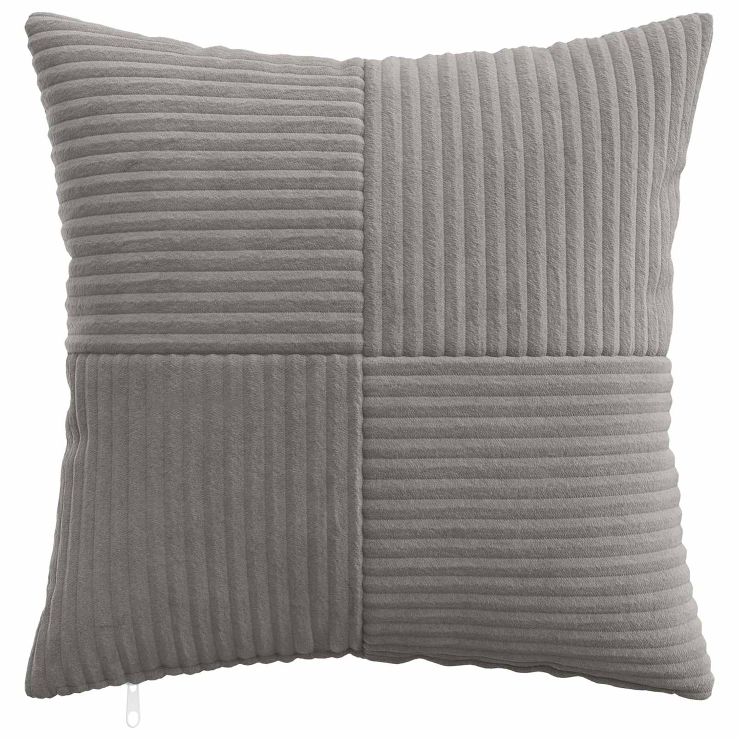 Cushion Cover 12 pcs ALMELO Light Grey 40 x 40 cm Corduroy