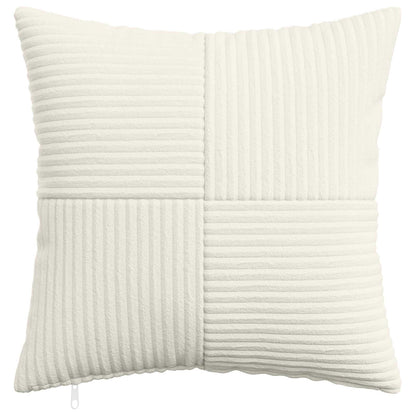 Cushion Cover 12 pcs ALMELO Cream 40 x 40 cm Corduroy
