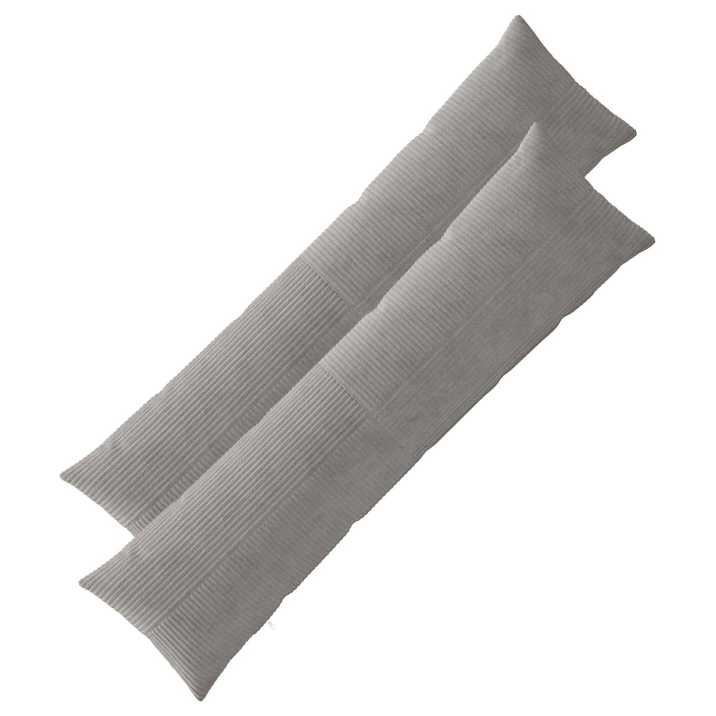 Cushion Cover 2 pcs ALMELO Light Grey 40 x 145 cm Corduroy