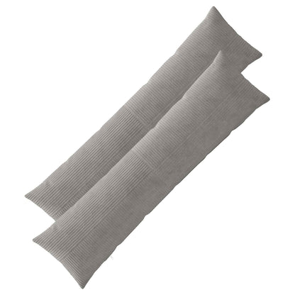 Cushion Cover 2 pcs ALMELO Light Grey 40 x 145 cm Corduroy