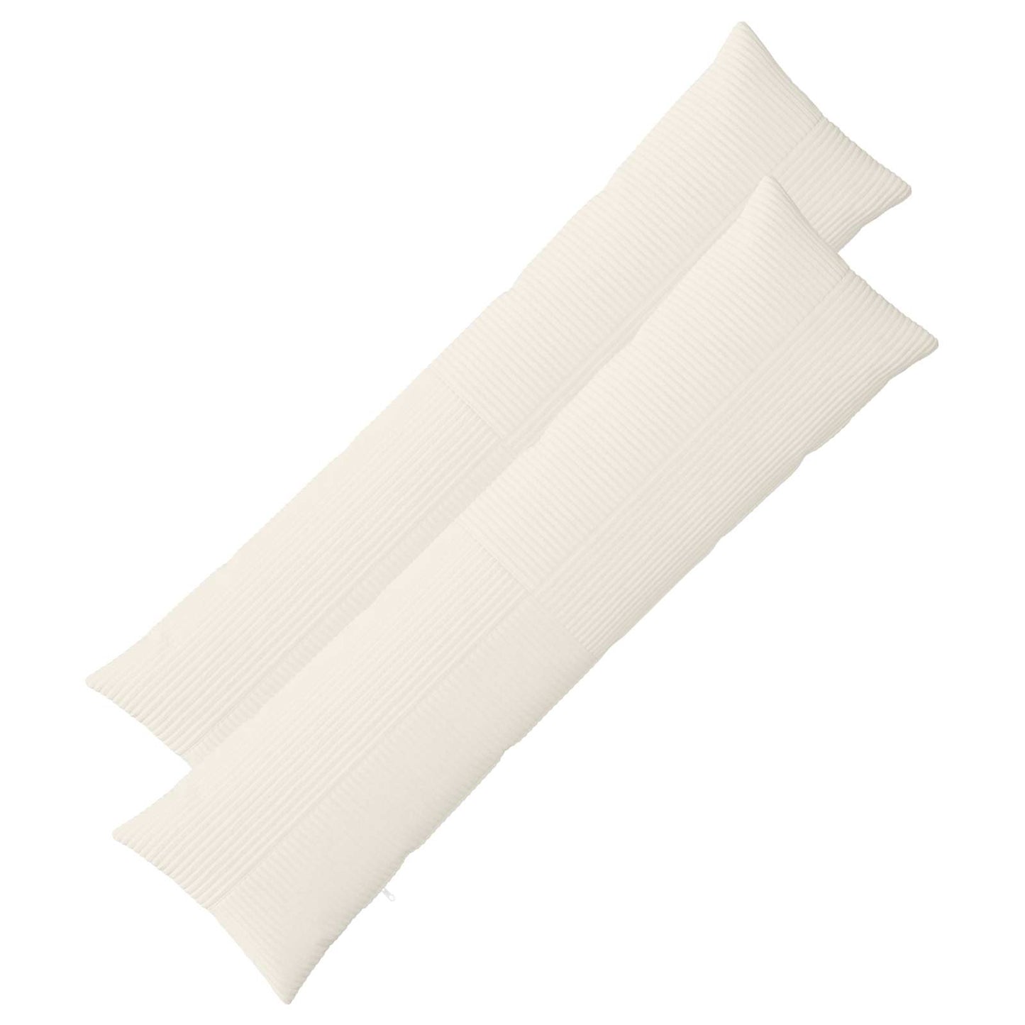 Cushion Cover 2 pcs ALMELO Cream 40 x 145 cm Corduroy