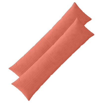 Cushion Cover 2 pcs ALMELO Red Orange 40 x 145 cm Corduroy