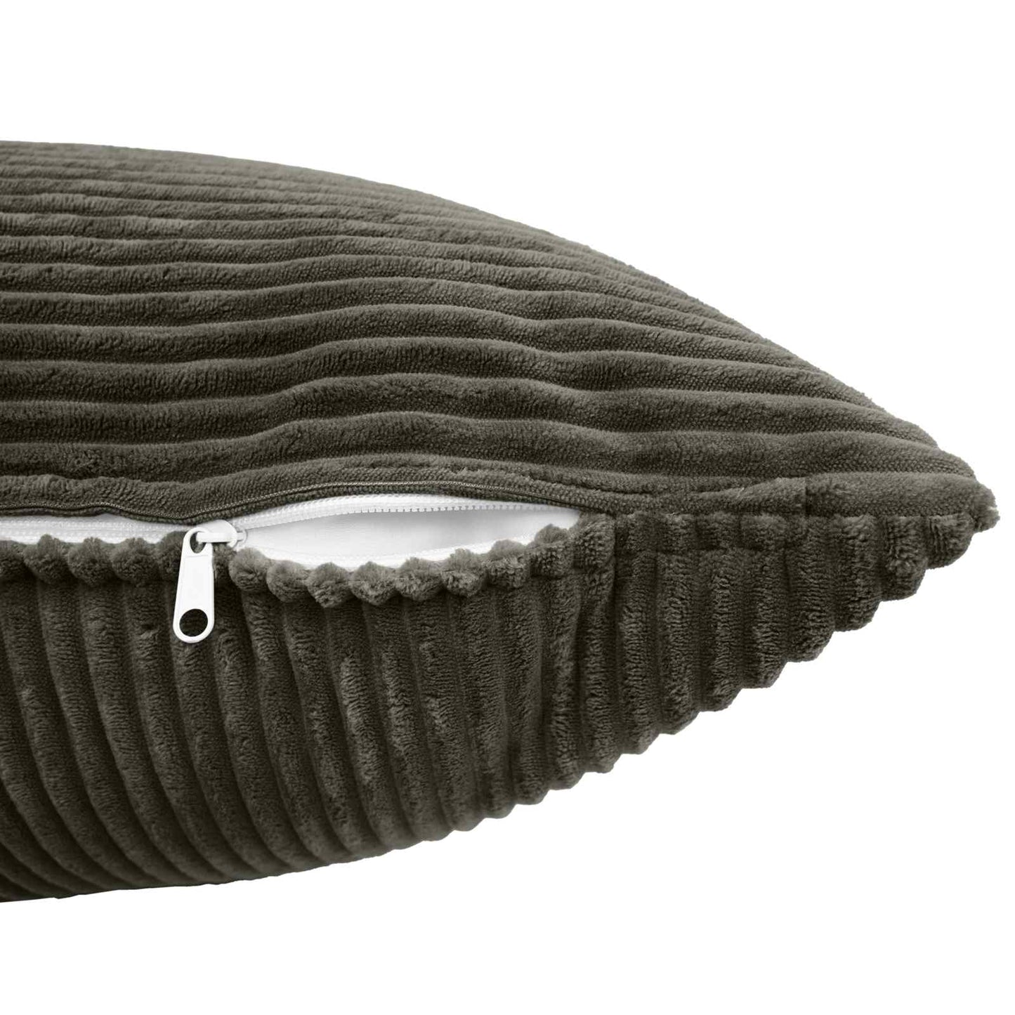 Cushion Cover 2 pcs ALMELO Anthracite 40 x 145 cm Corduroy