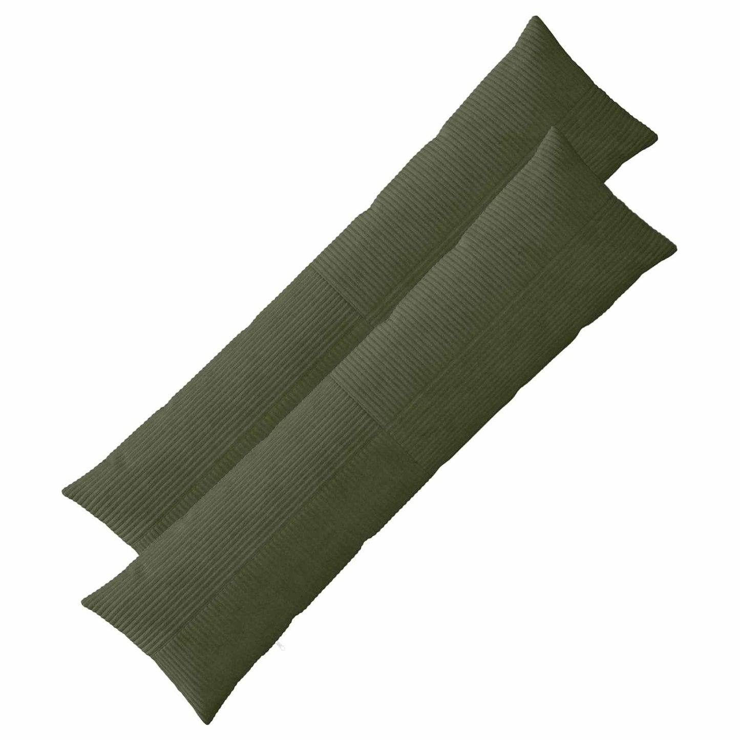 Cushion Cover 2 pcs ALMELO Green 40 x 145 cm Corduroy