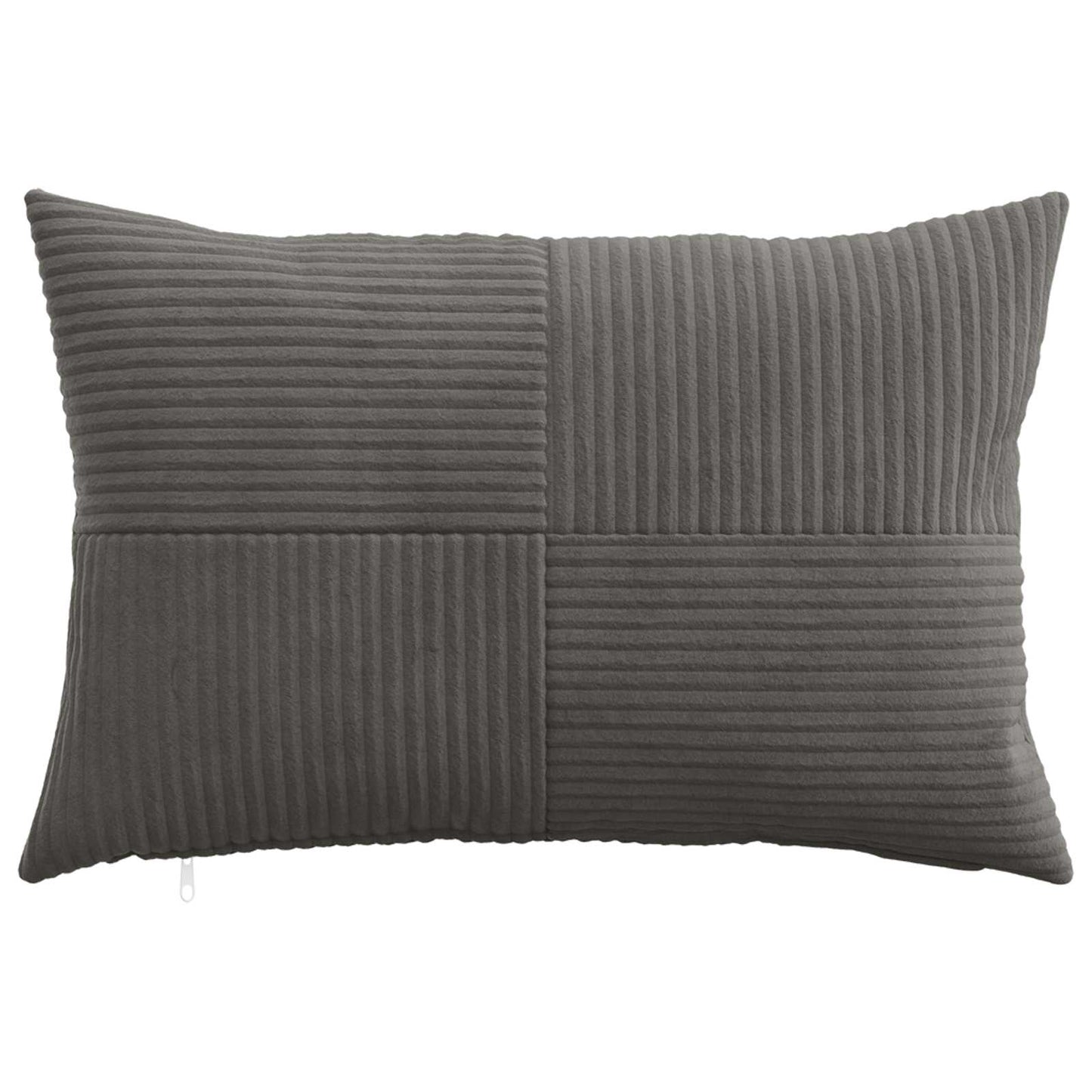 Cushion Cover 6 pcs ALMELO Dark Grey 40 x 60 cm Corduroy