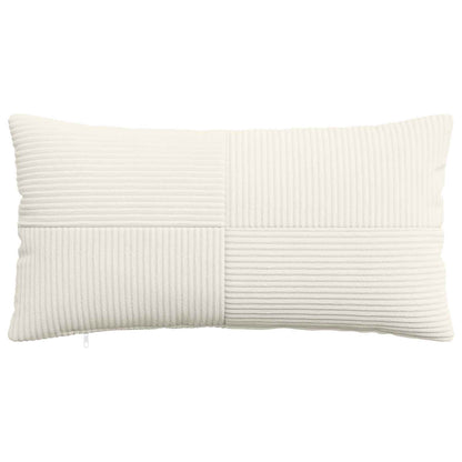 Cushion Cover 6 pcs ALMELO Cream 40 x 70 cm Corduroy