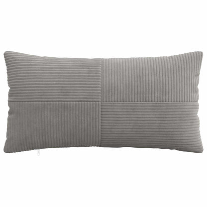Cushion Cover 6 pcs ALMELO Light Grey 40 x 80 cm Corduroy