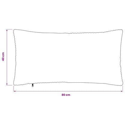 Cushion Cover 6 pcs ALMELO Light Grey 40 x 80 cm Corduroy