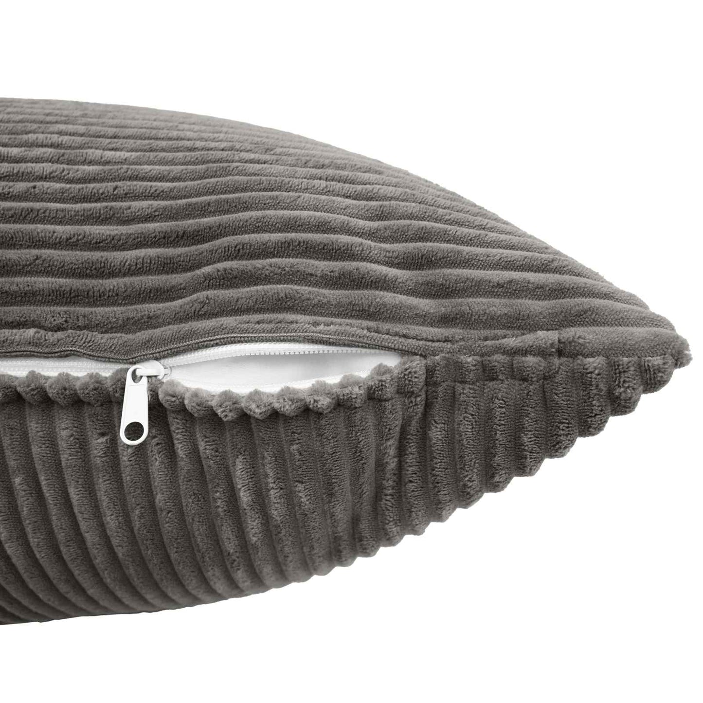 Cushion Cover 12 pcs ALMELO Dark Grey 40 x 80 cm Corduroy