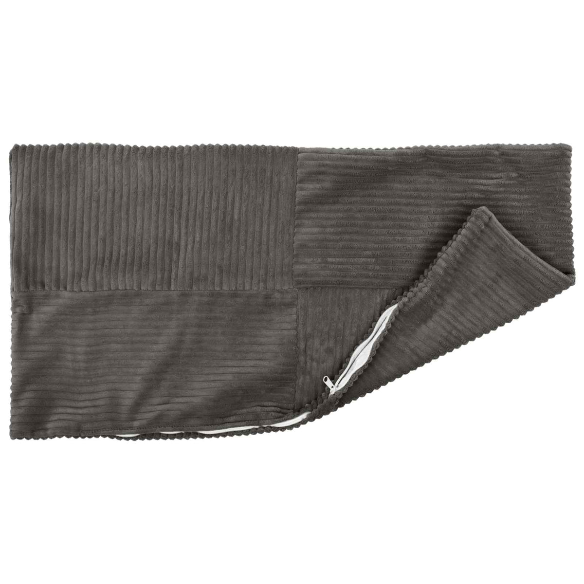 Cushion Cover 12 pcs ALMELO Dark Grey 40 x 80 cm Corduroy