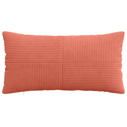Cushion Cover 12 pcs ALMELO Red Orange 40 x 80 cm Corduroy