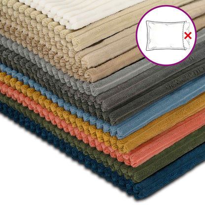 Cushion Cover 6 pcs ALMELO Anthracite 40 x 80 cm Corduroy