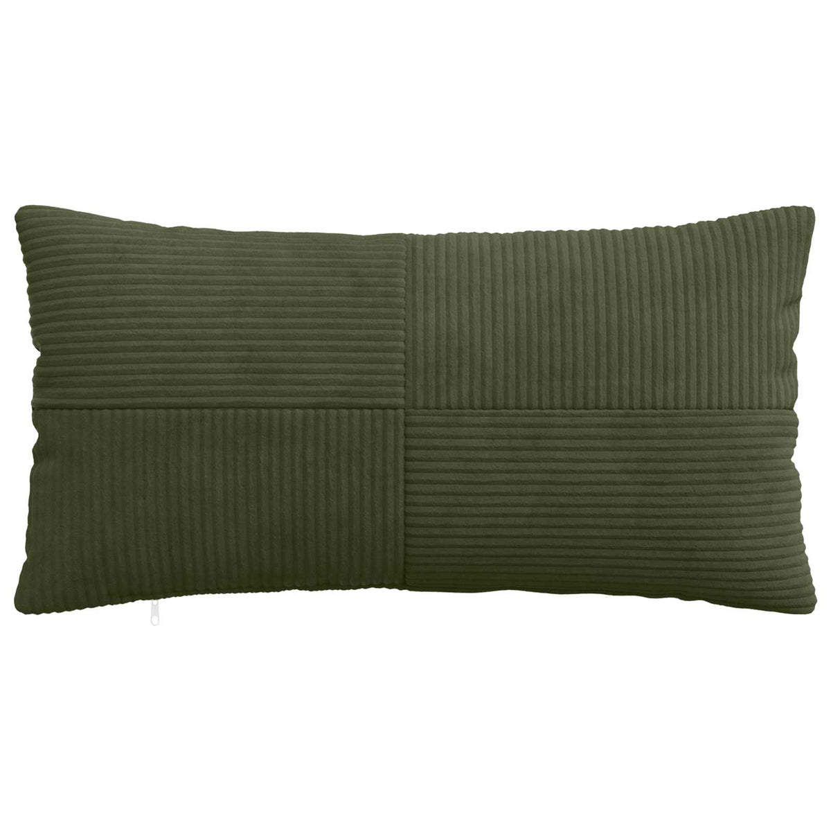 Cushion Cover 12 pcs ALMELO Green 40 x 80 cm Corduroy
