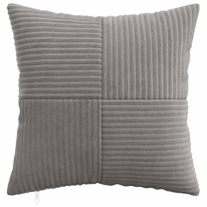 Cushion Cover 6 pcs ALMELO Light Grey 45 x 45 cm Corduroy