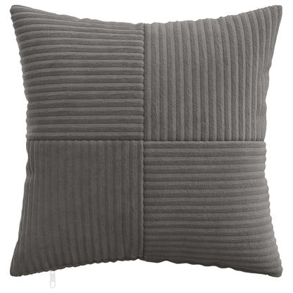 Cushion Cover 6 pcs ALMELO Dark Grey 45 x 45 cm Corduroy