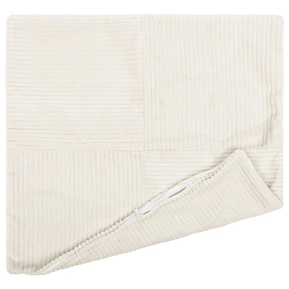 Cushion Cover 12 pcs ALMELO Cream 45 x 45 cm Corduroy