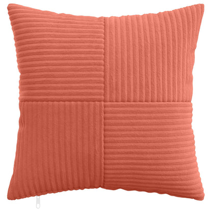 Cushion Cover 6 pcs ALMELO Red Orange 45 x 45 cm Corduroy