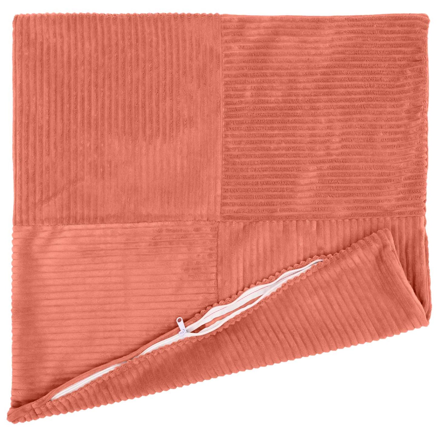 Cushion Cover 12 pcs ALMELO Red Orange 45 x 45 cm Corduroy