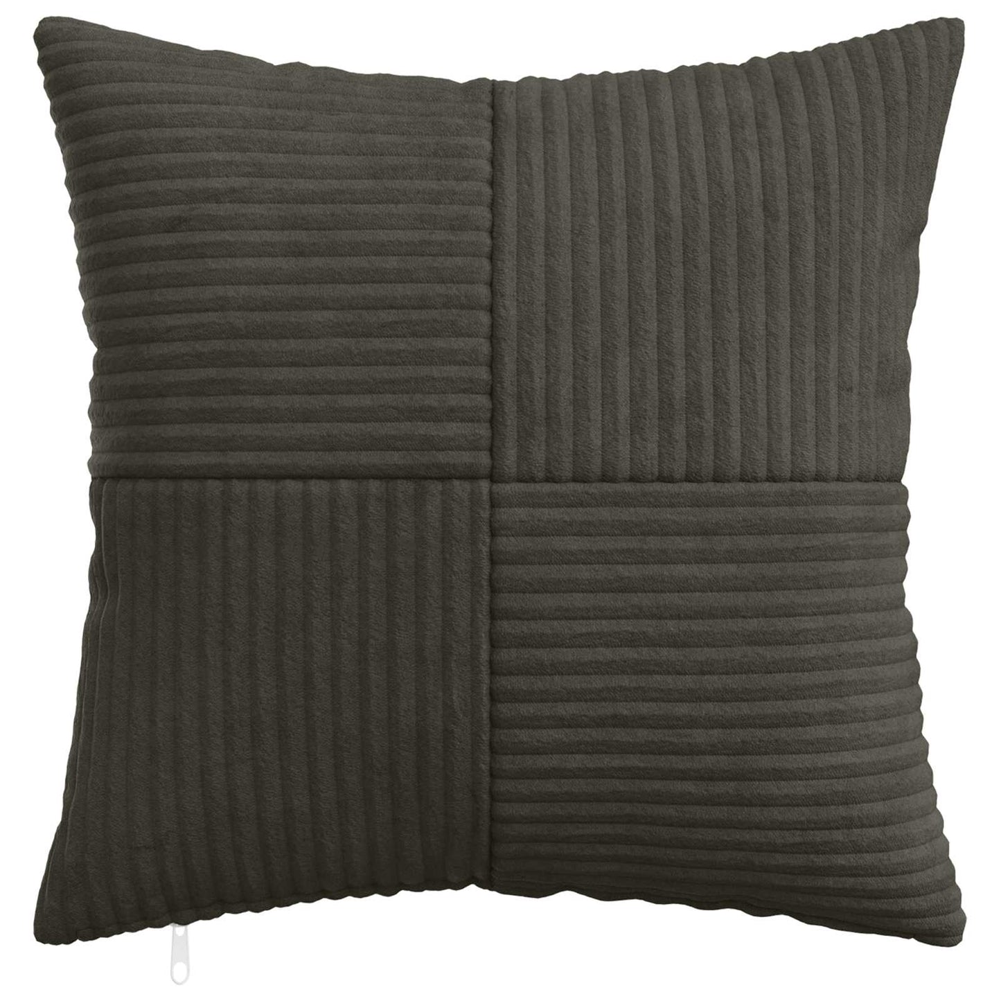 Cushion Cover 12 pcs ALMELO Anthracite 45 x 45 cm Corduroy