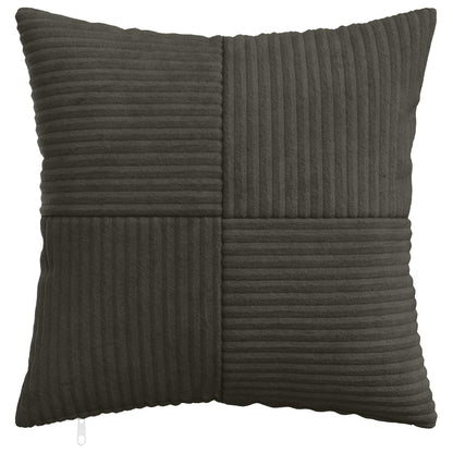 Cushion Cover 12 pcs ALMELO Anthracite 45 x 45 cm Corduroy
