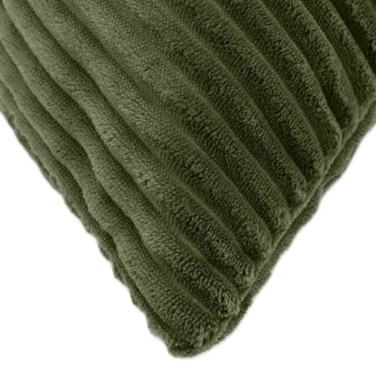 Cushion Cover 12 pcs ALMELO Green 45 x 45 cm Corduroy