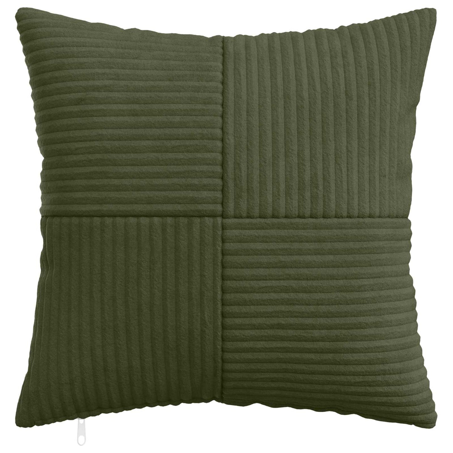 Cushion Cover 12 pcs ALMELO Green 45 x 45 cm Corduroy